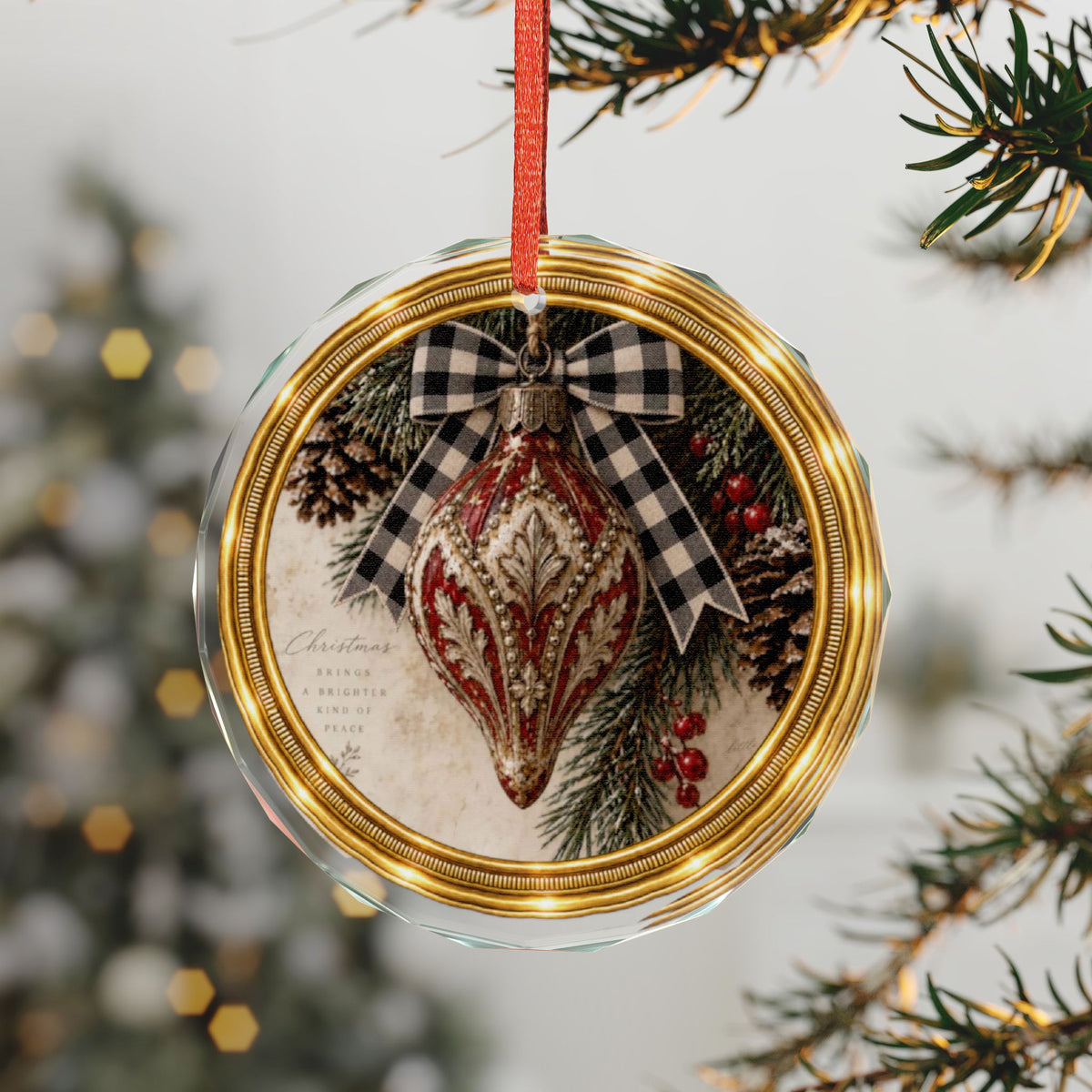 Glass Ornament | Rustic Victorian Christmas Decoration