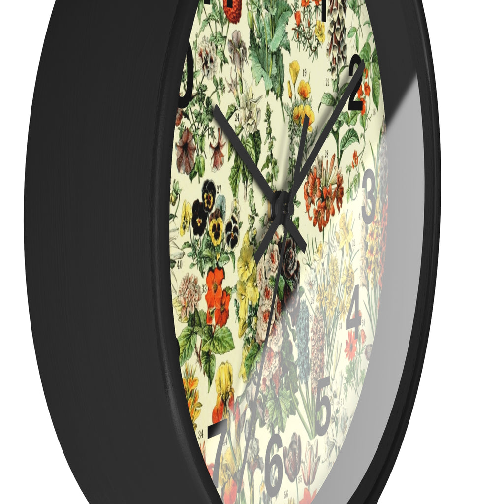 Vintage Wildflower Sampler Wall Clock