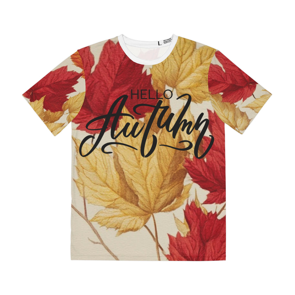 Hello Autumn Leaves Tee — Unisex Fall Graphic T-Shirt