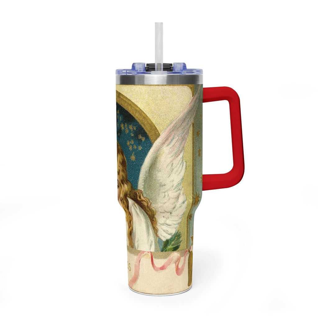 Victorian Angel Illustration 40oz Tumbler | Christmas Thermal Tumbler