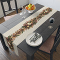 Autumn Harvest Table Runner — Pumpkin & Fall Foliage Thanksgiving Decor