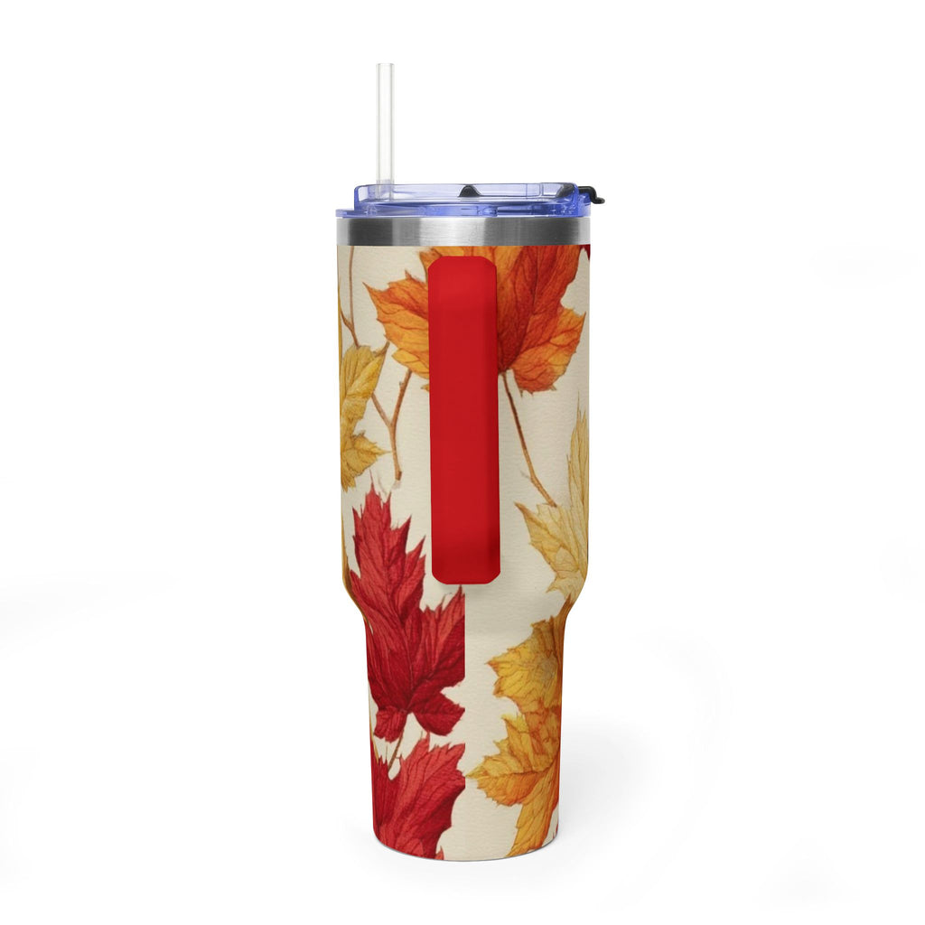 40oz Autumn Leaves Tumbler – "Hello Autumn" Insulated Travel Mug