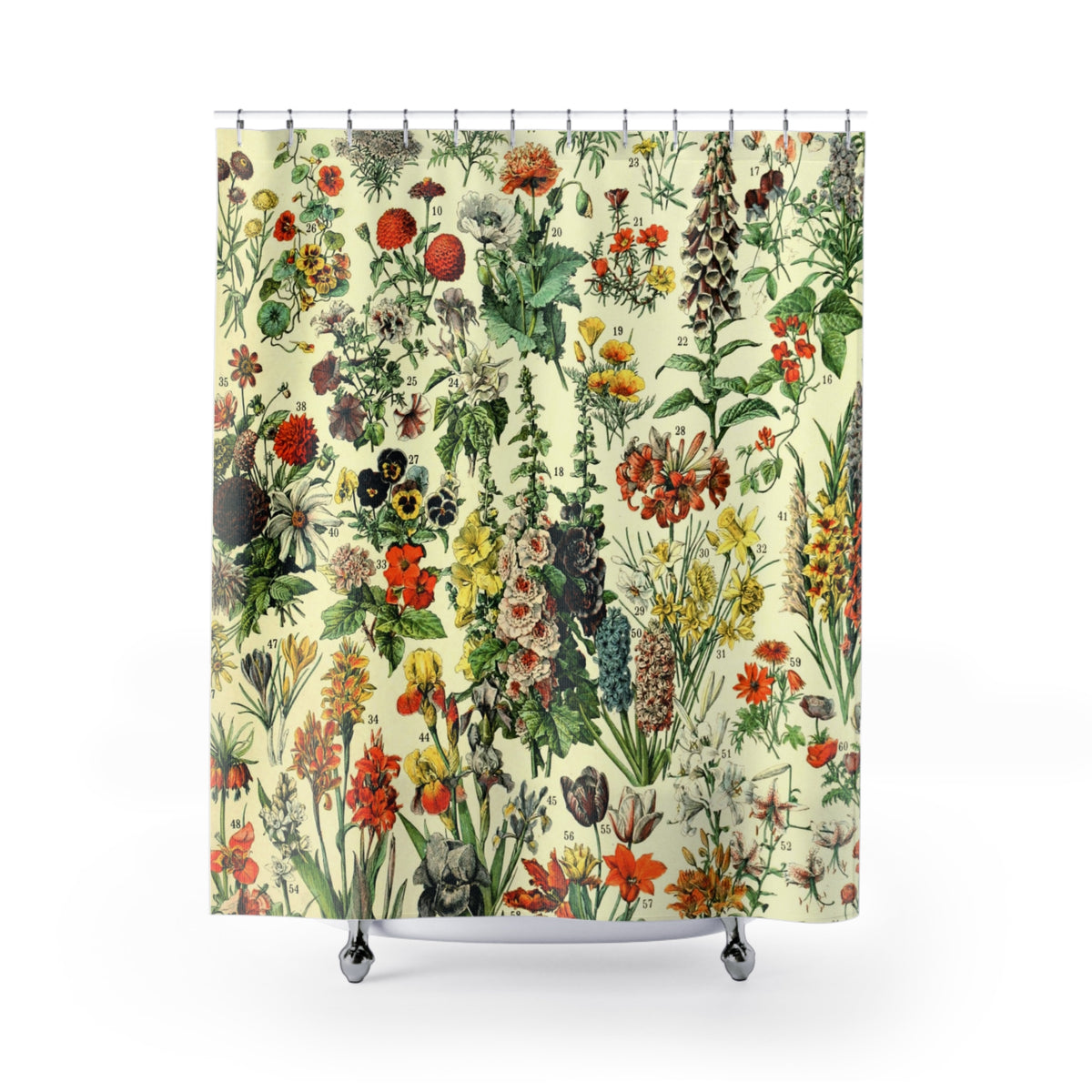 Vintage Wildflower Sampler Shower Curtain