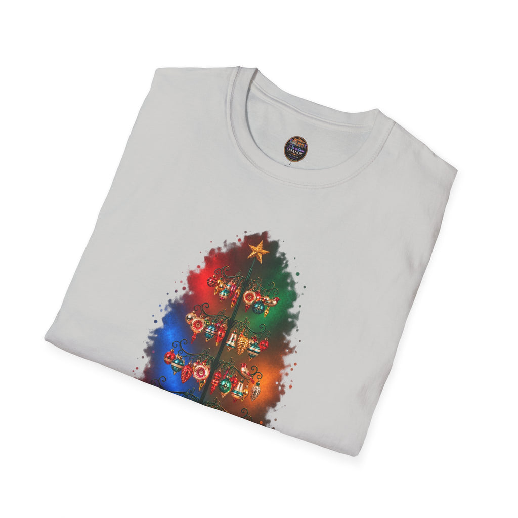 Colorful Holiday Tree T-Shirt | Christmas Lights Ornament Design