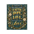 Faith Hope and Love 1 Corinthians 13:13 Scripture Vertical Matte Poster