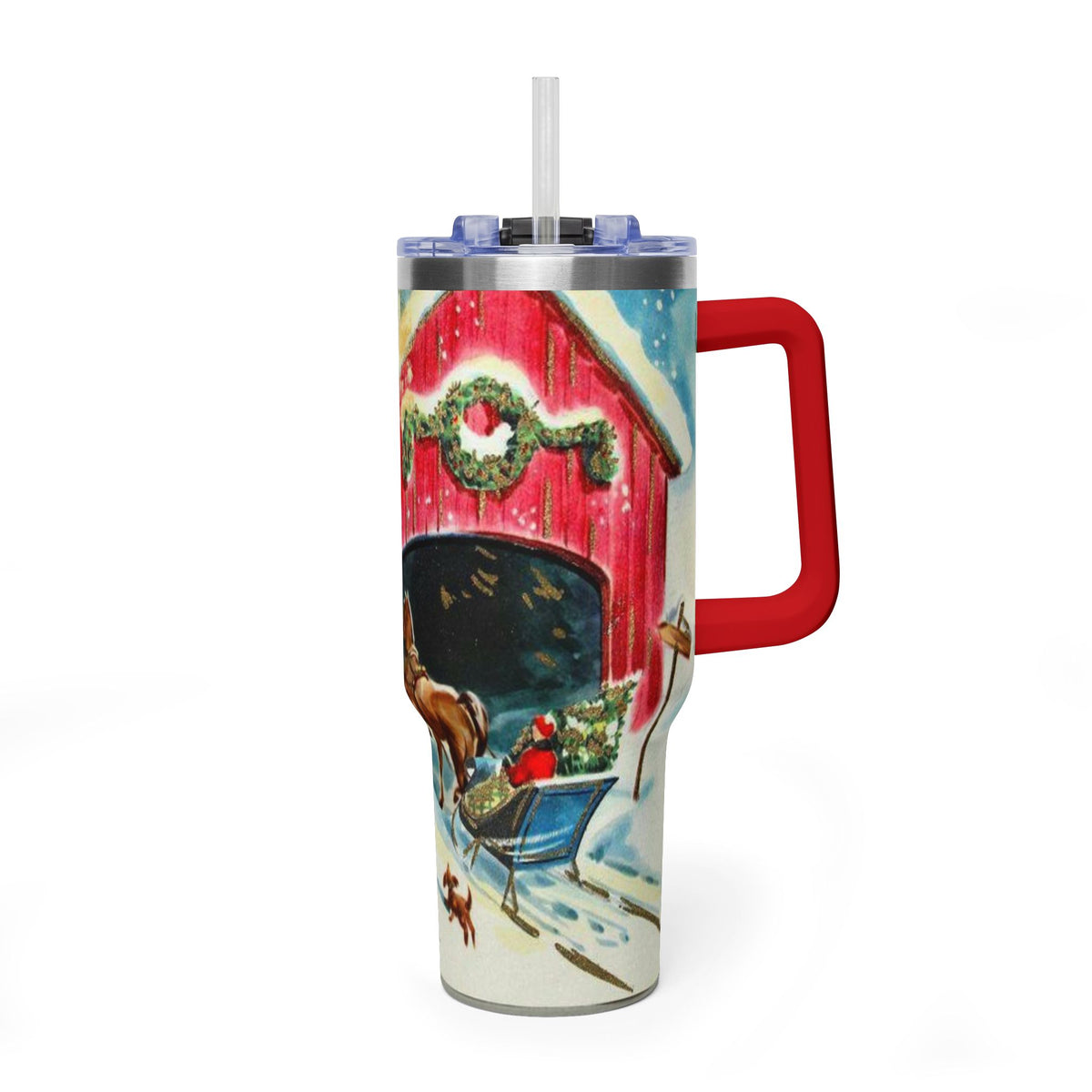 Greeting you at Christmas Vacuum Thermal Tumbler, 40oz