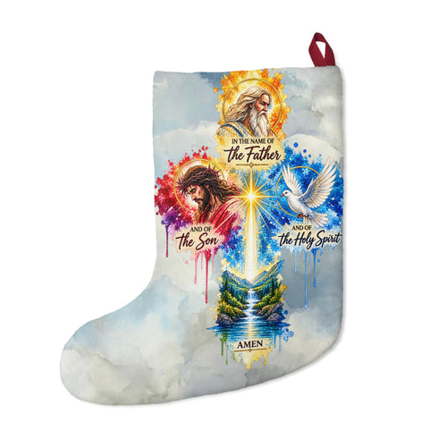 Christian Trinity: Father Son and Holy Spirit Christmas Stockings