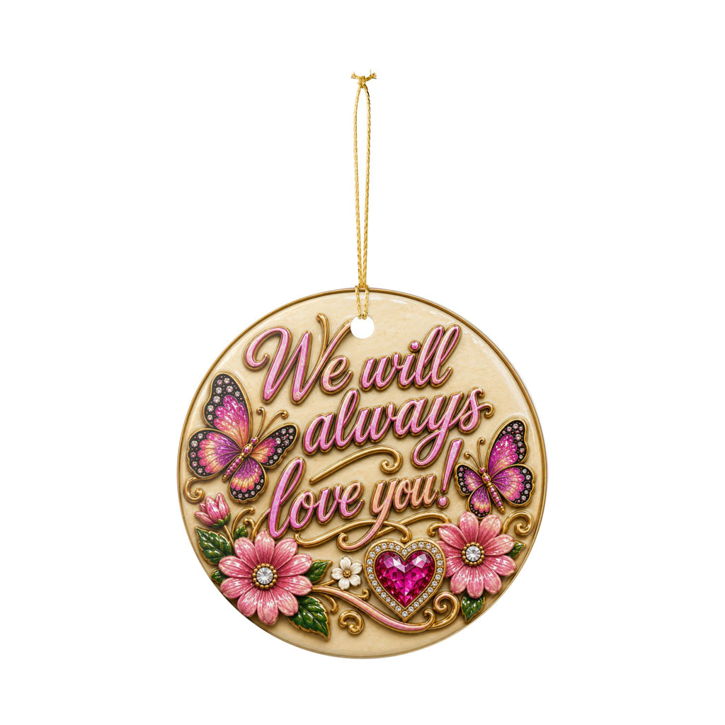 Dolly Parton Portrait Remembrance Ceramic Decoration Ornament, double sided (1pc)