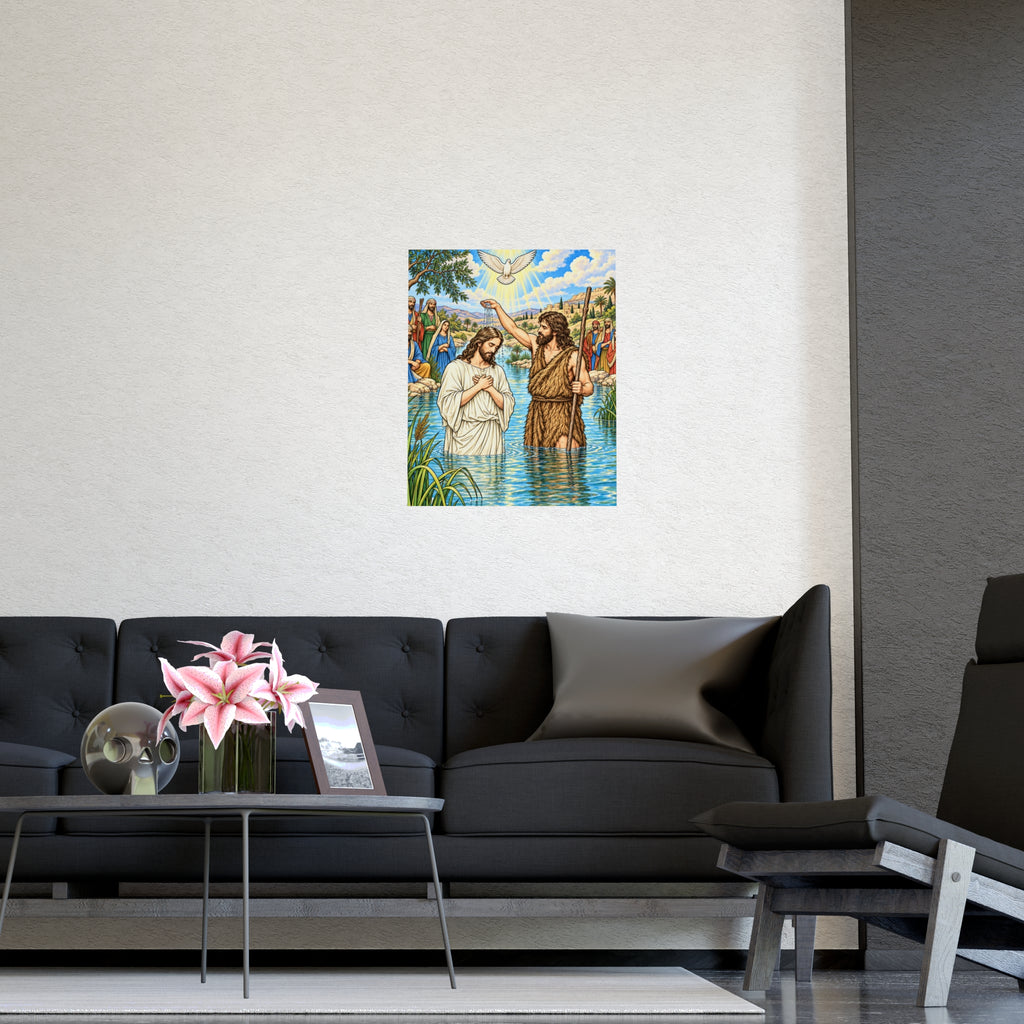 Baptism of Jesus Vertical Matte Poster