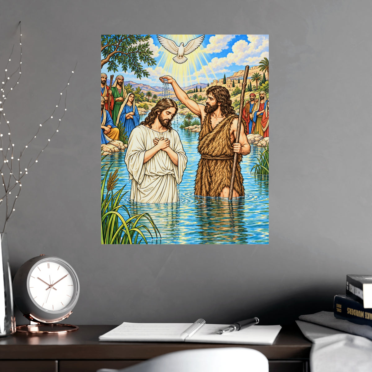 Baptism of Jesus Vertical Matte Poster