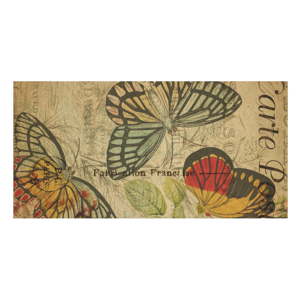 Vintage French Postcard Butterfly Mink-Cotton Towel