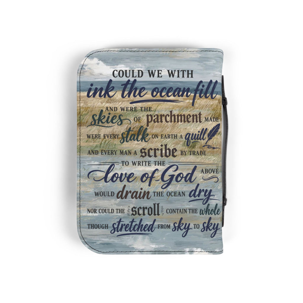 Love of God Hymn Lyrics Beach themed Bible Cover in 4 sizes