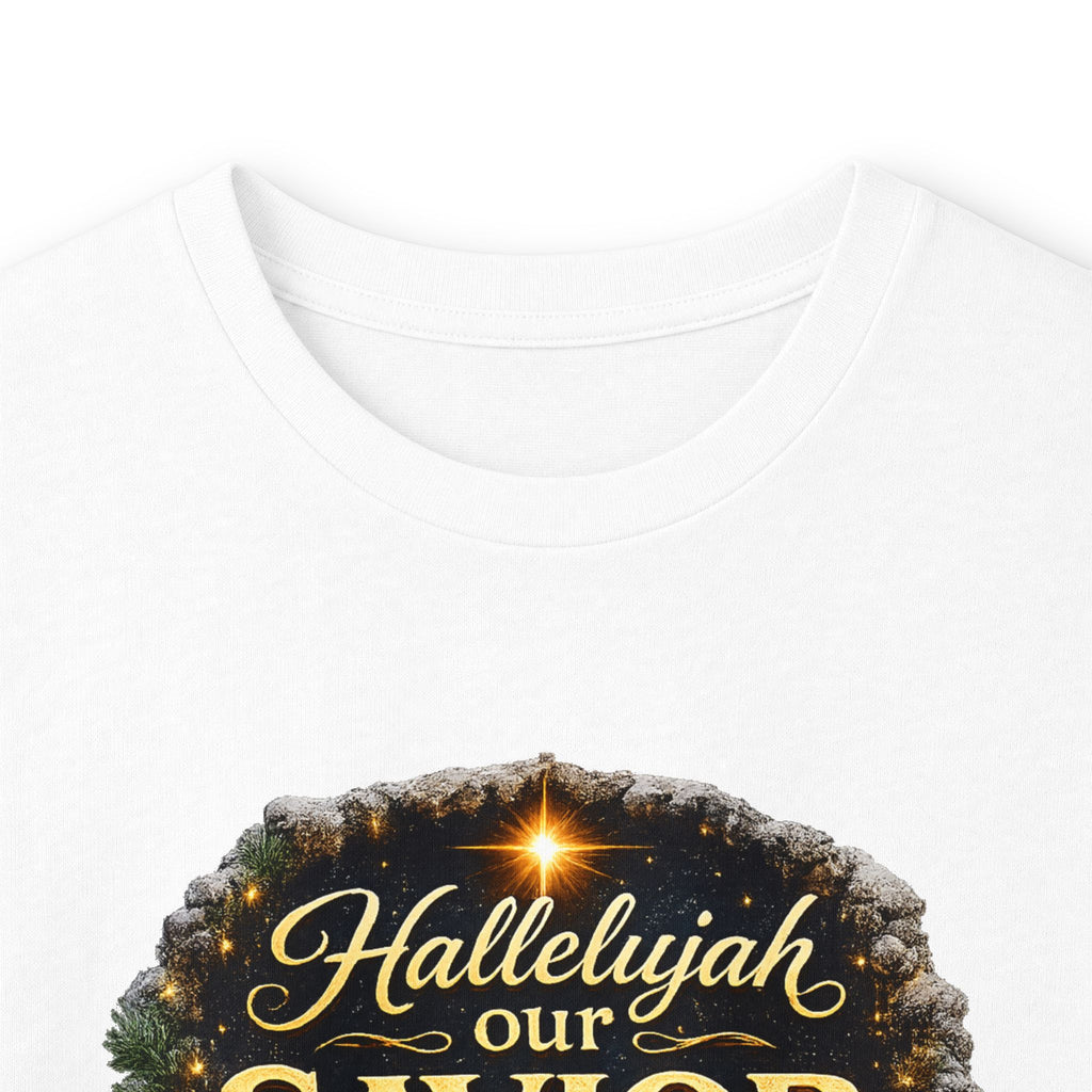 Hallelujah Our Savior Is Born long sleeve tee | Nativity Christmas shirt