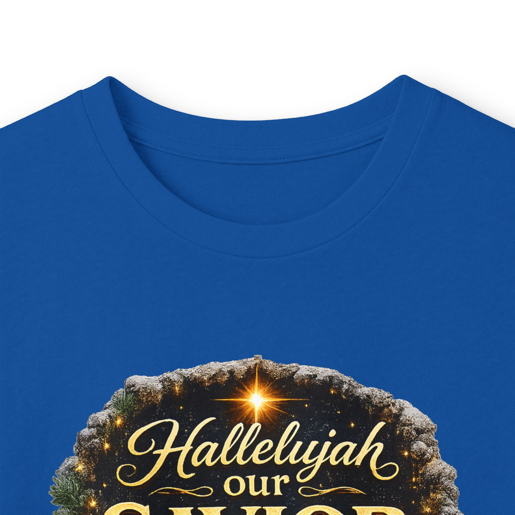Hallelujah Our Savior Is Born long sleeve tee | Nativity Christmas shirt
