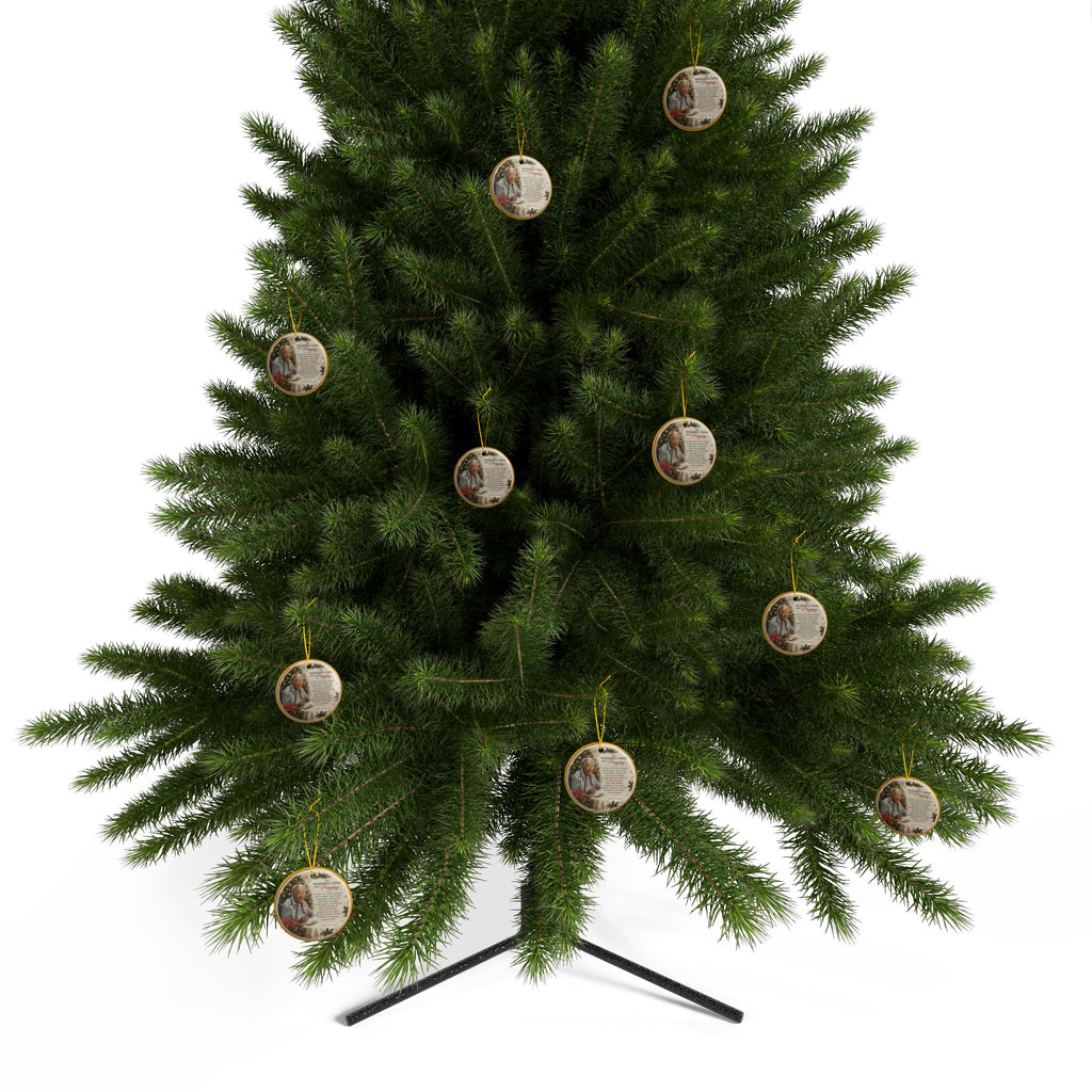 Corrie Ten Boom Praying Christmas Ornaments, 2-Side Print, (1pc, 3pcs, 5pcs, 10pcs)