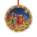 Three Wise Men Golfing Glass Christmas Ornament, Single