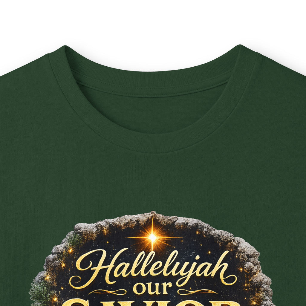 Hallelujah Our Savior Is Born long sleeve tee | Nativity Christmas shirt