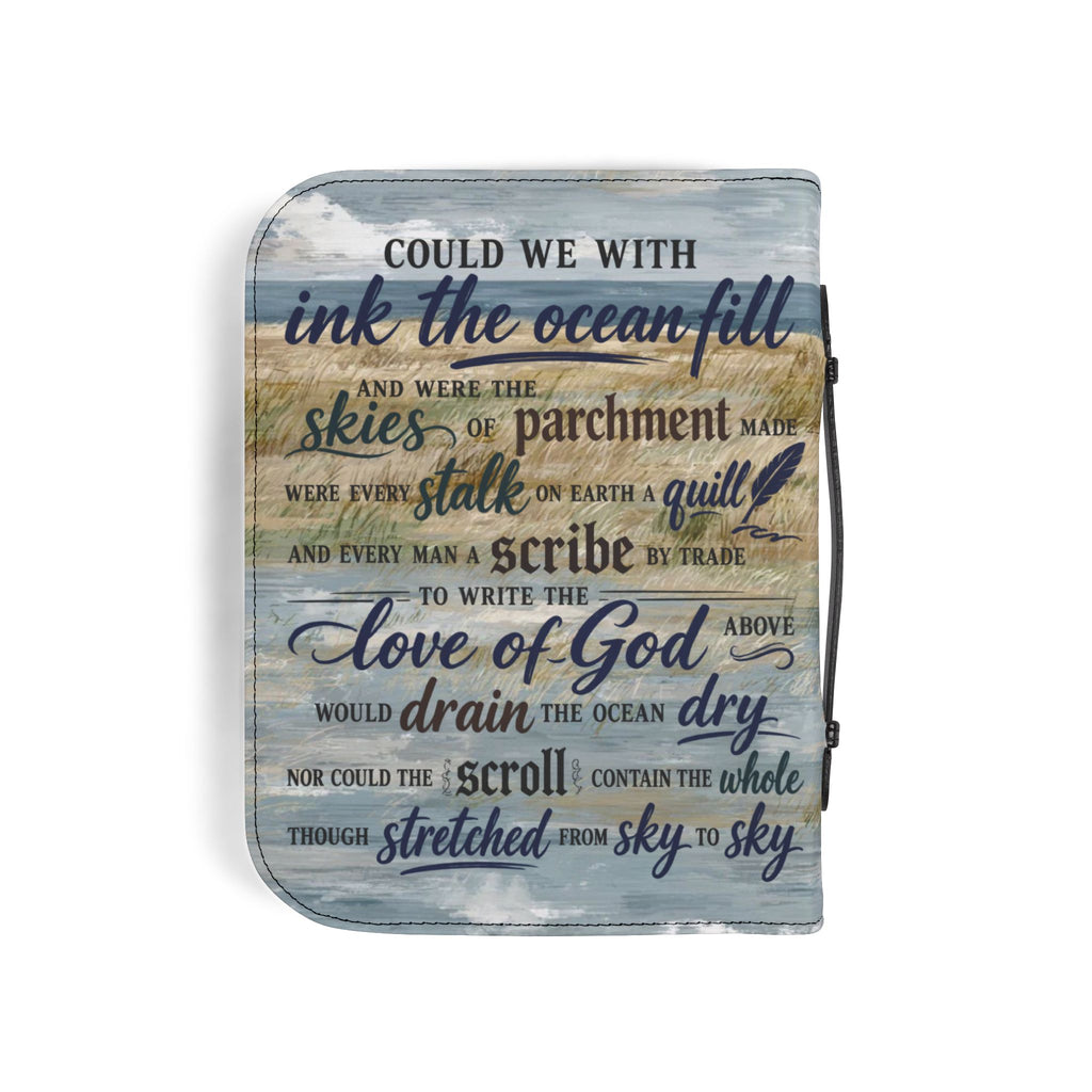Love of God Hymn Lyrics Beach themed Bible Cover in 4 sizes