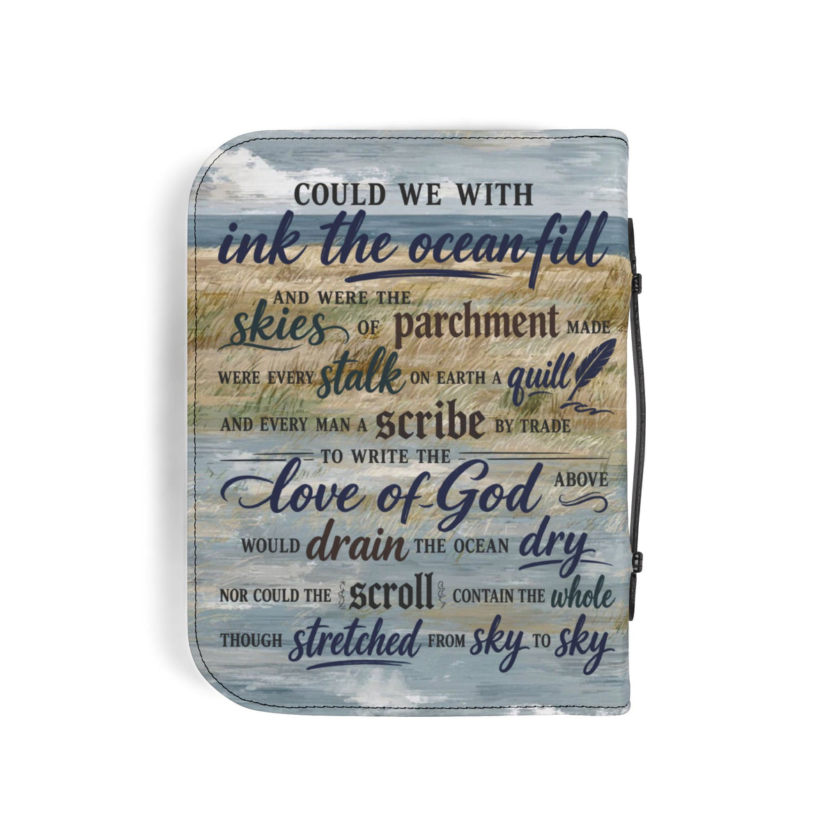 Love of God Hymn Lyrics Beach themed Bible Cover in 4 sizes