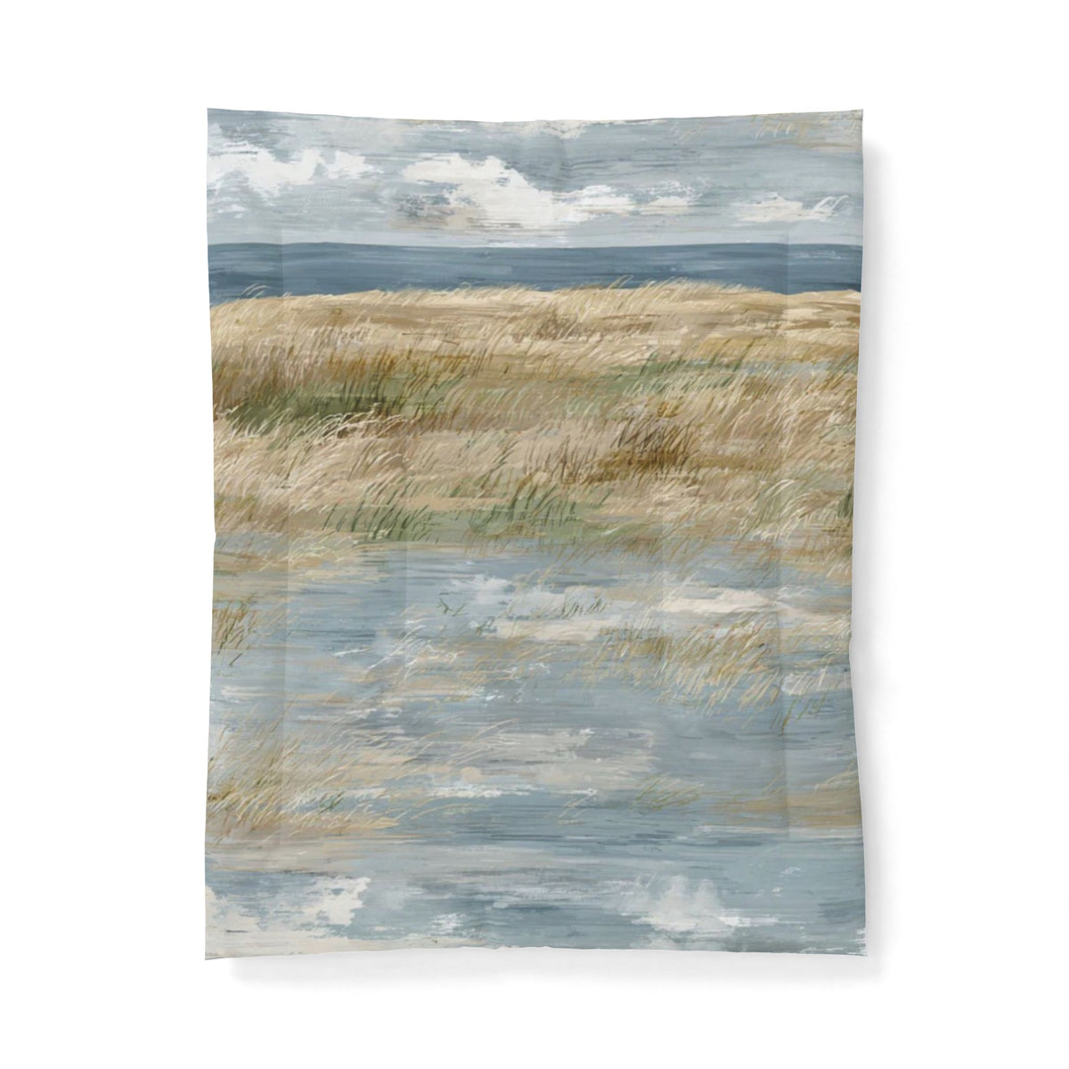 Coastal Meadow Cotton Comforter — Serene Beachscape Bedding