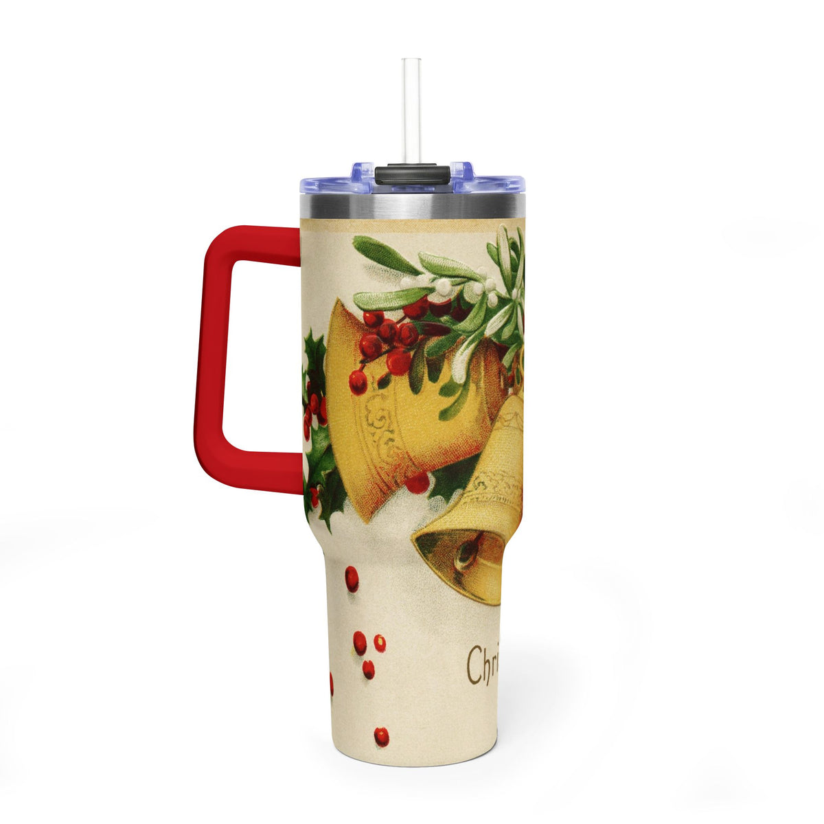 Christmas Bells 40oz Tumbler | Vintage Holiday Bell Design