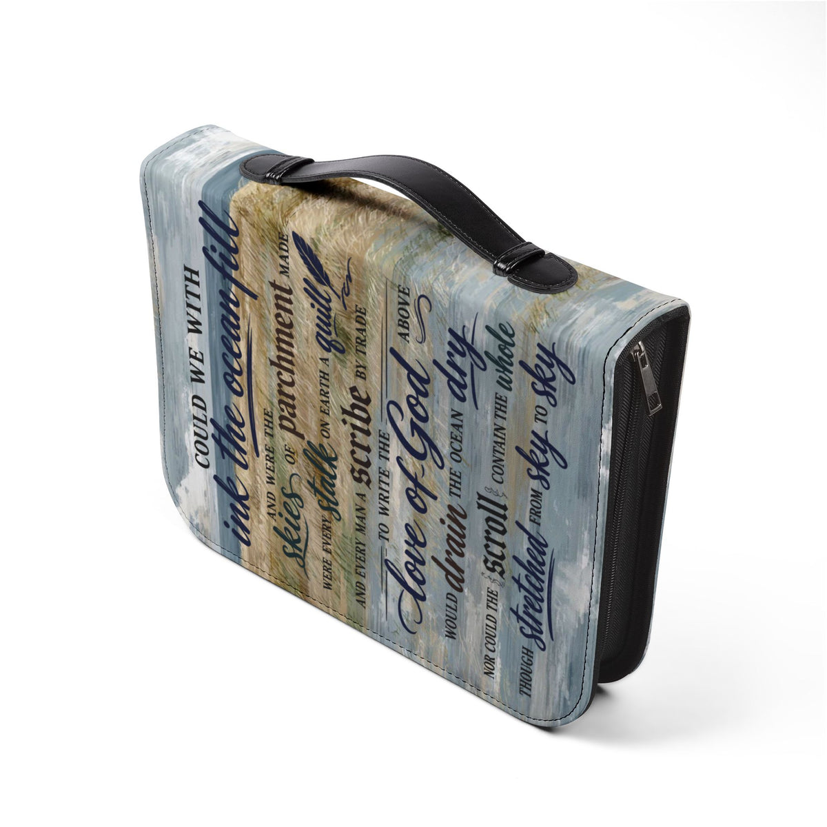 Love of God Hymn Lyrics Beach themed Bible Cover in 4 sizes