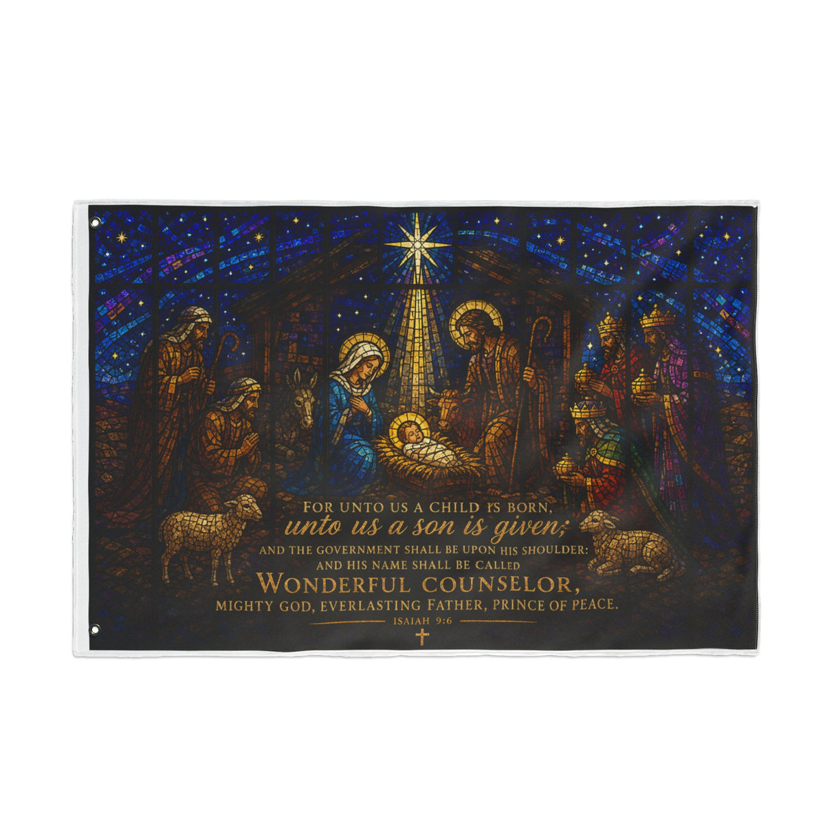 Nativity Scene Double Sided Flag | Christmas Outdoor Banner