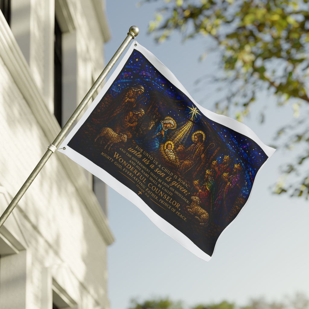 Nativity Scene Double Sided Flag | Christmas Outdoor Banner
