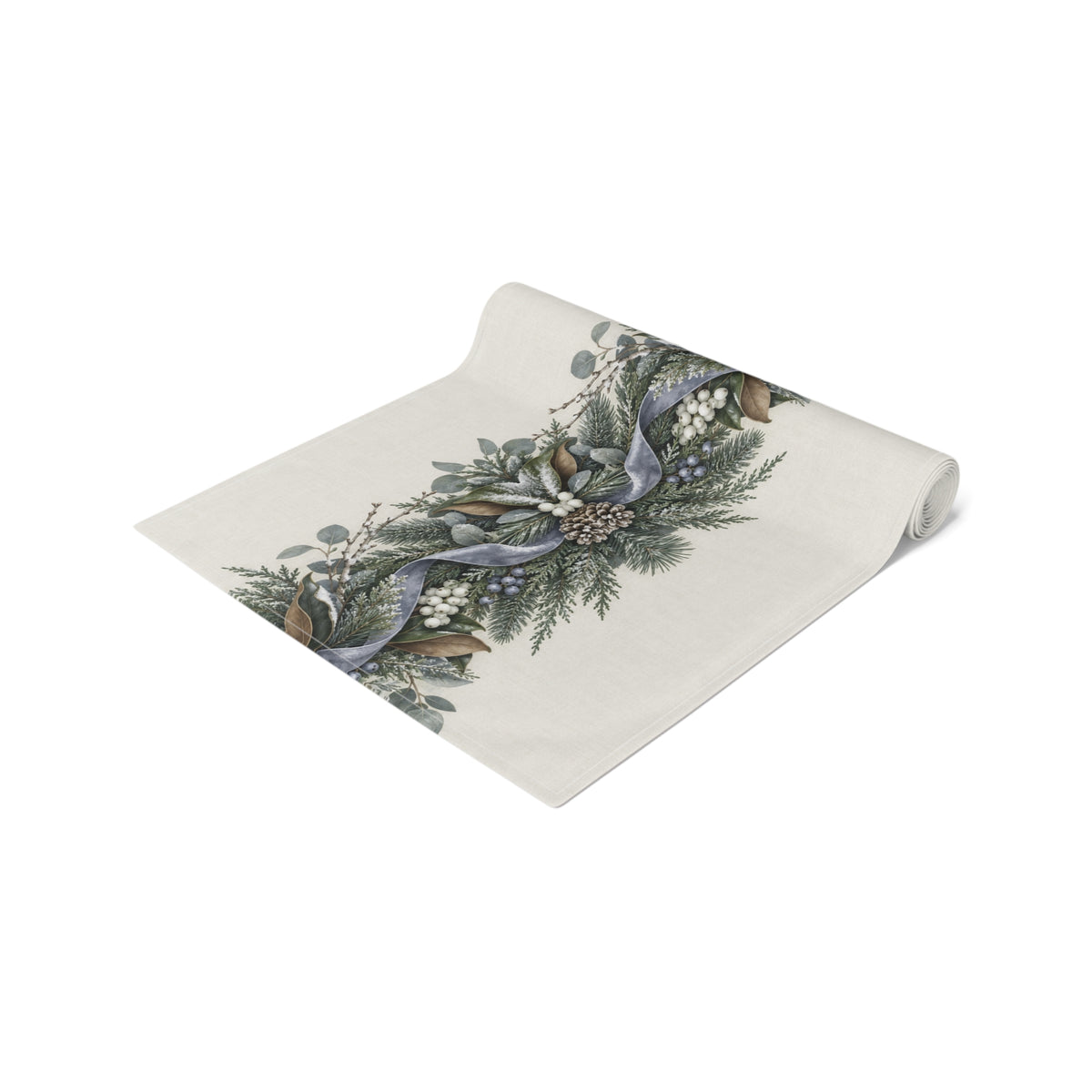 Blue Ribbon Pine Garland Table Runner | Table Runner