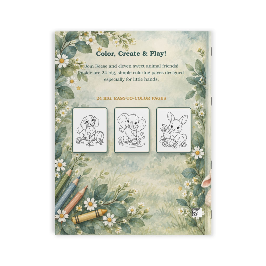 Sweet Animals Kids Coloring Book