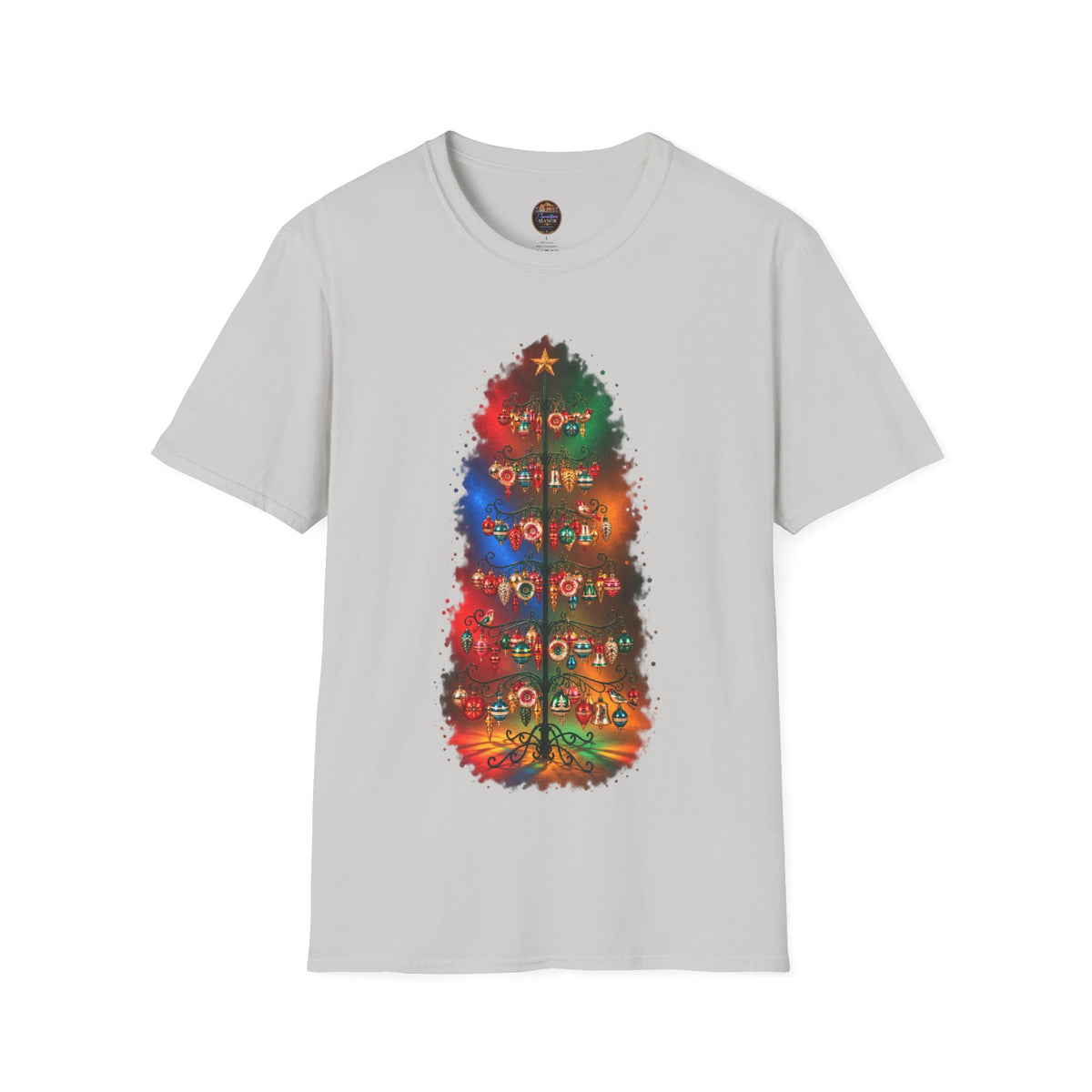 Colorful Holiday Tree T-Shirt | Christmas Lights Ornament Design