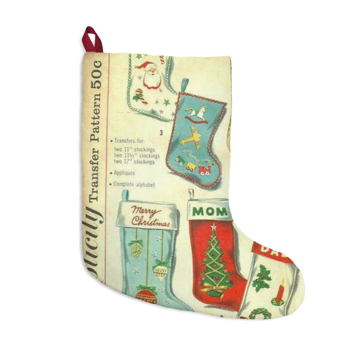 Vintage Christmas Stockings stocking | retro holiday stocking print