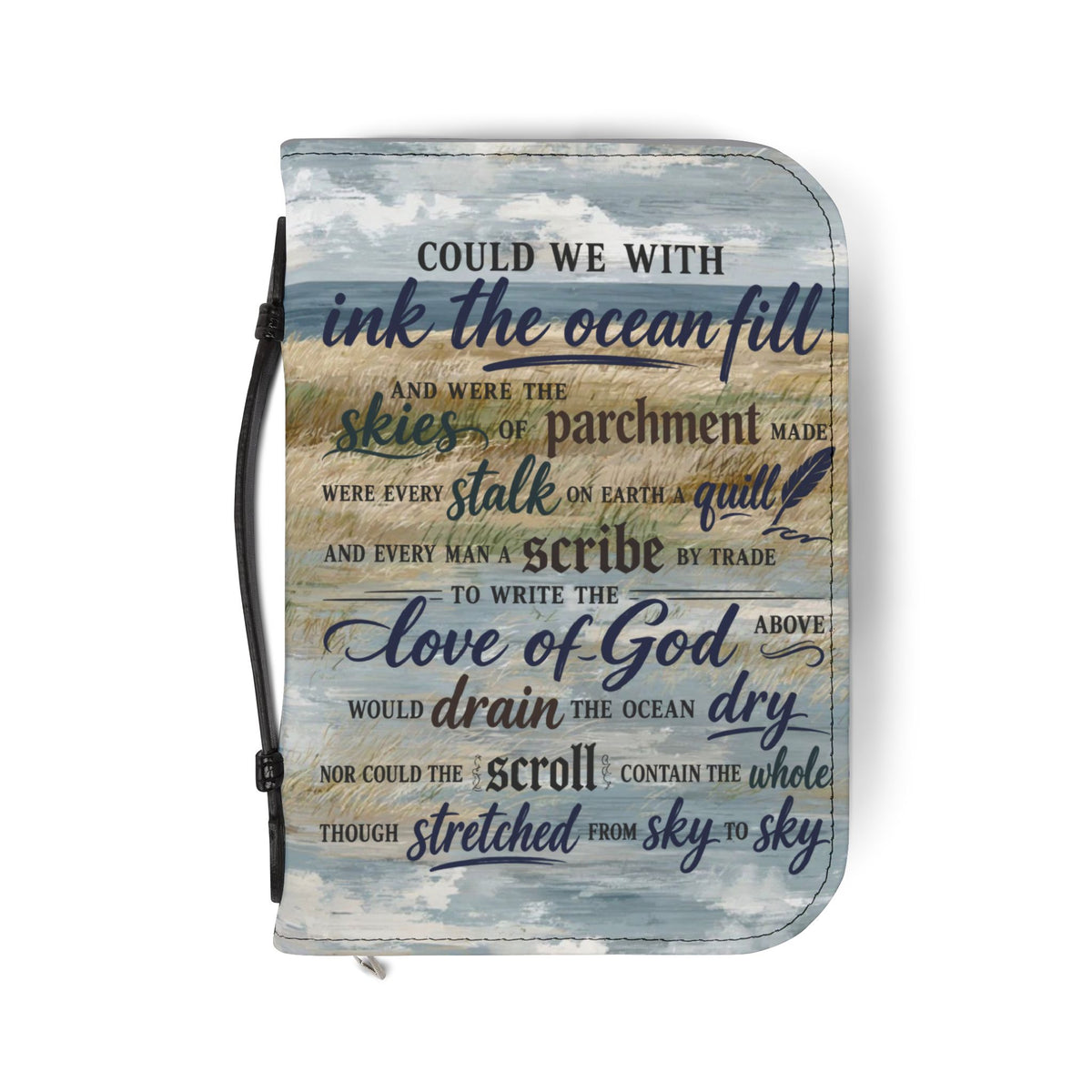 Love of God Hymn Lyrics Beach themed Bible Cover in 4 sizes