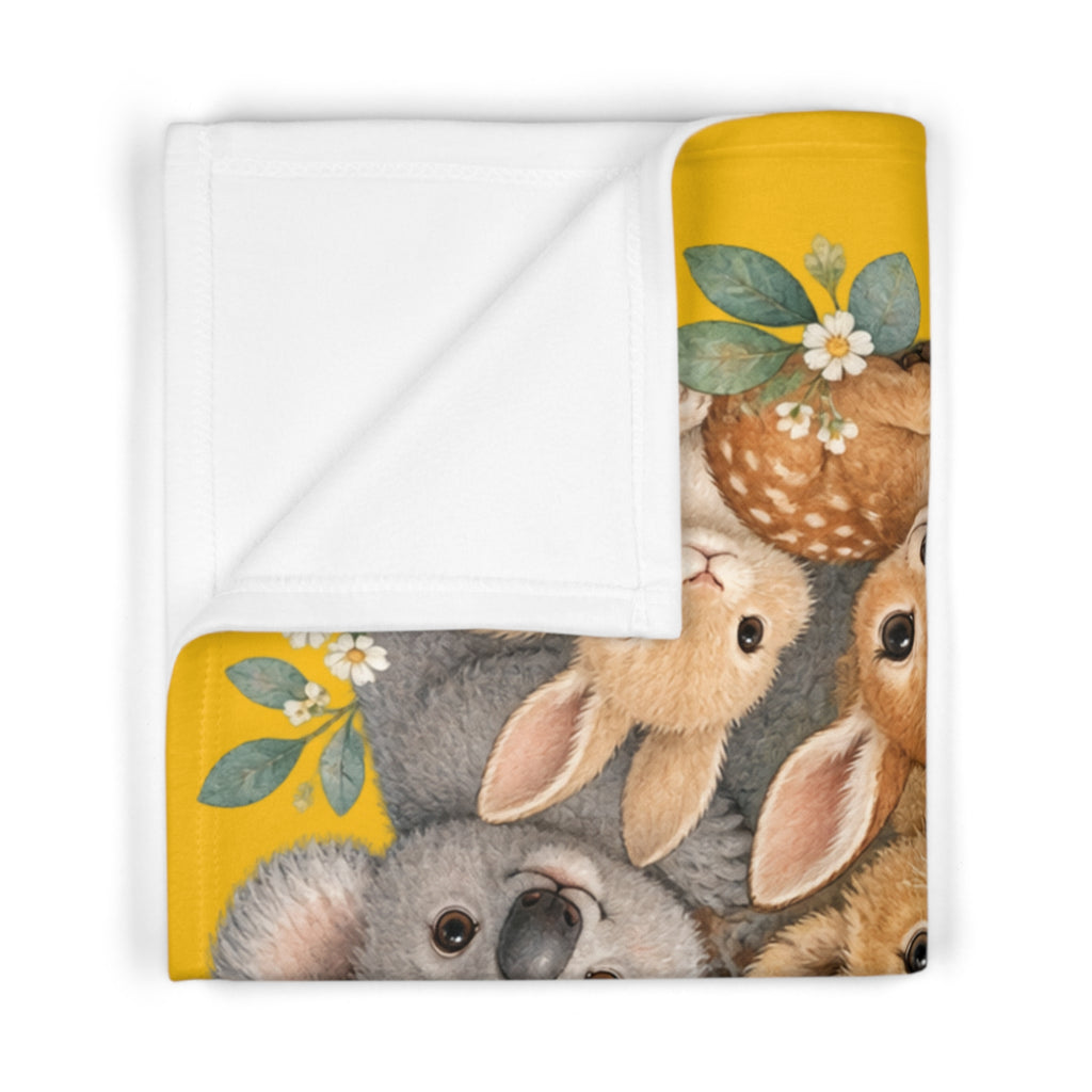 Sweet Animals Soft Fleece Baby Blanket