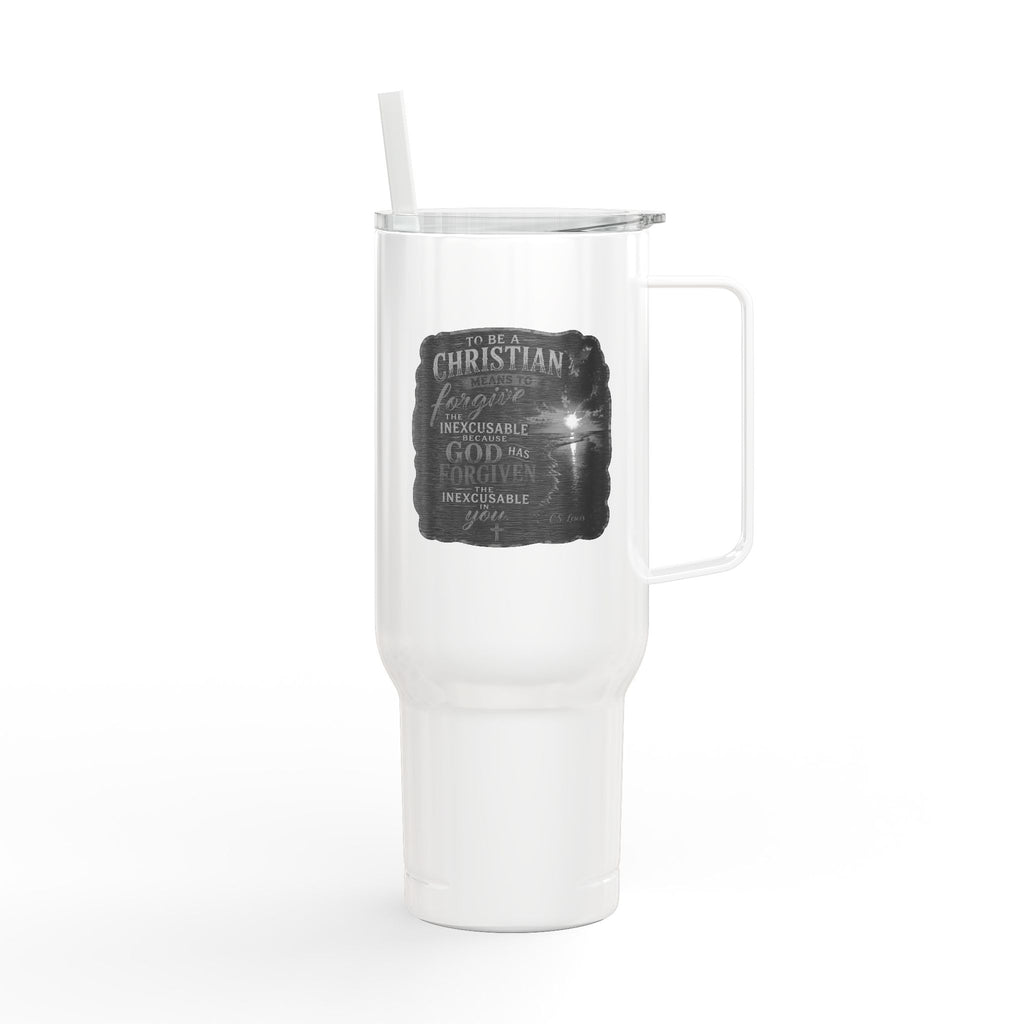God Has Forgiven You Insulated Tumbler with Lid, 40oz (Engraving)