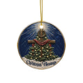 Christmas Blessings Cross with crown of thorns Christmas Ornaments, 2-Side Print, (1pc, 3pcs, 5pcs, 10pcs)