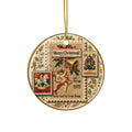 Vintage Christmas Stamps Christmas Ornaments, 2-Side Print, (1pc, 3pcs, 5pcs, 10pcs)