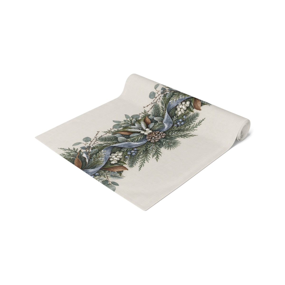 Blue Ribbon Pine Garland Table Runner | Table Runner
