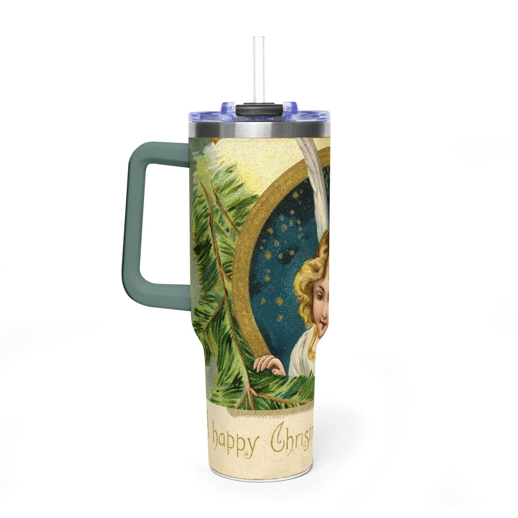 Victorian Angel Illustration 40oz Tumbler | Christmas Thermal Tumbler