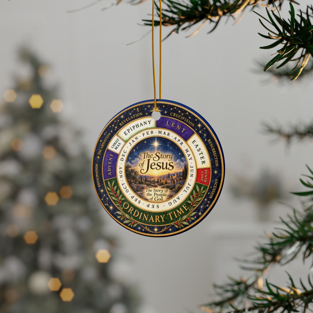 The Story of Jesus Ornament | Ceramic Christmas Ornament, Liturgical Calendar Design