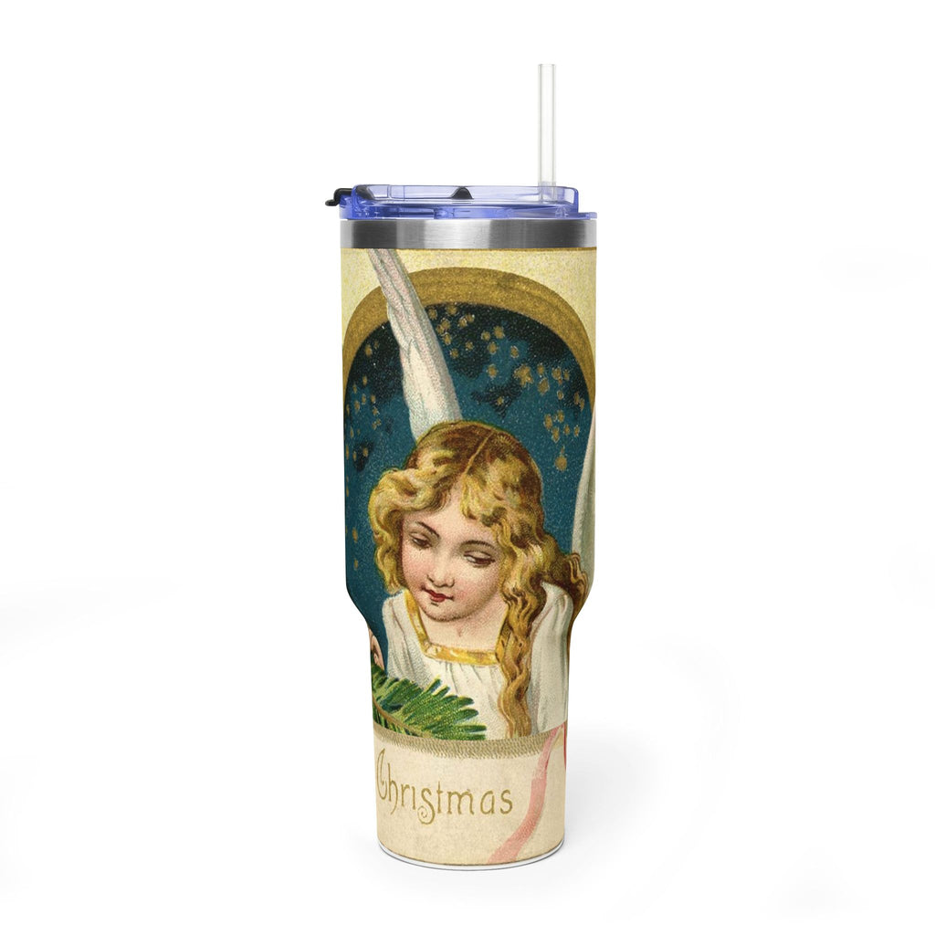 Victorian Angel Illustration 40oz Tumbler | Christmas Thermal Tumbler