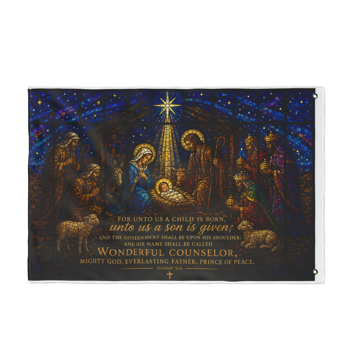 Nativity Scene Double Sided Flag | Christmas Outdoor Banner