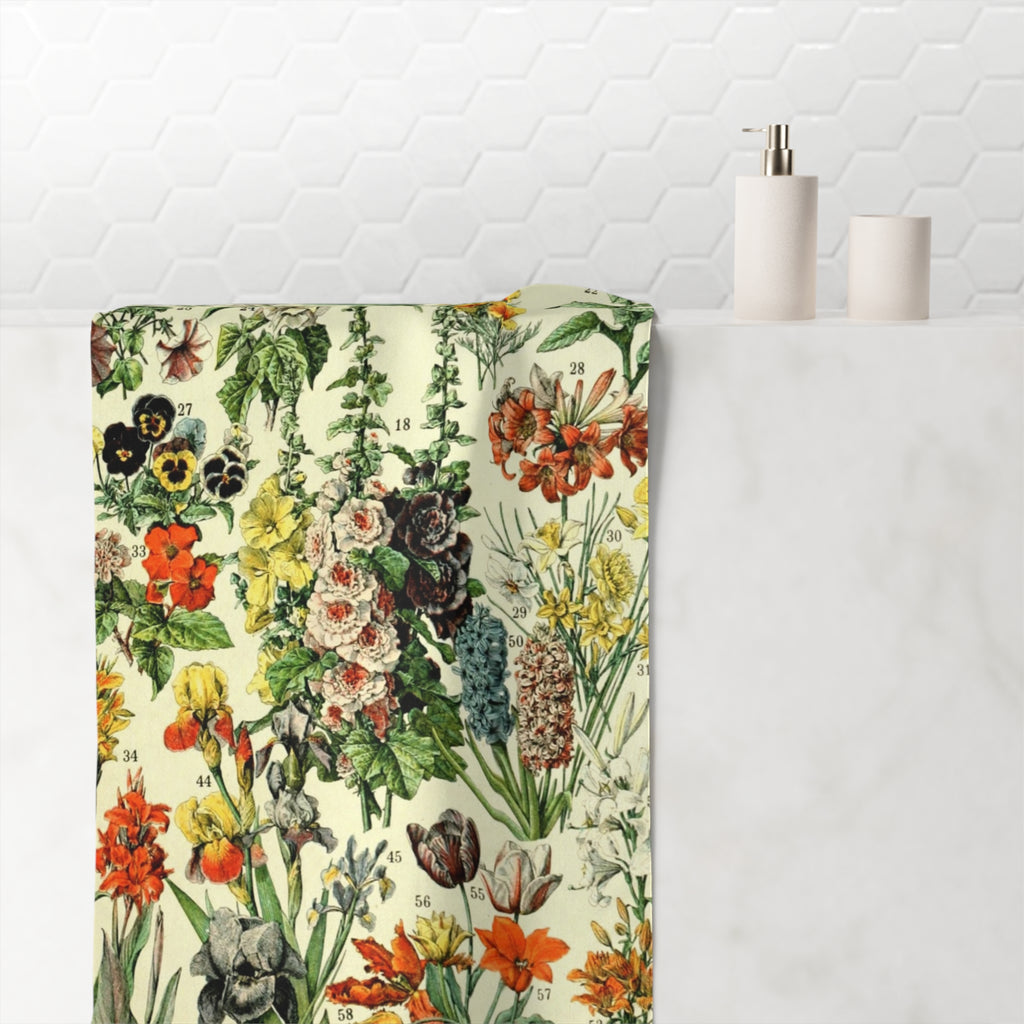Vintage Wildflower Sampler Mink-Cotton Towel