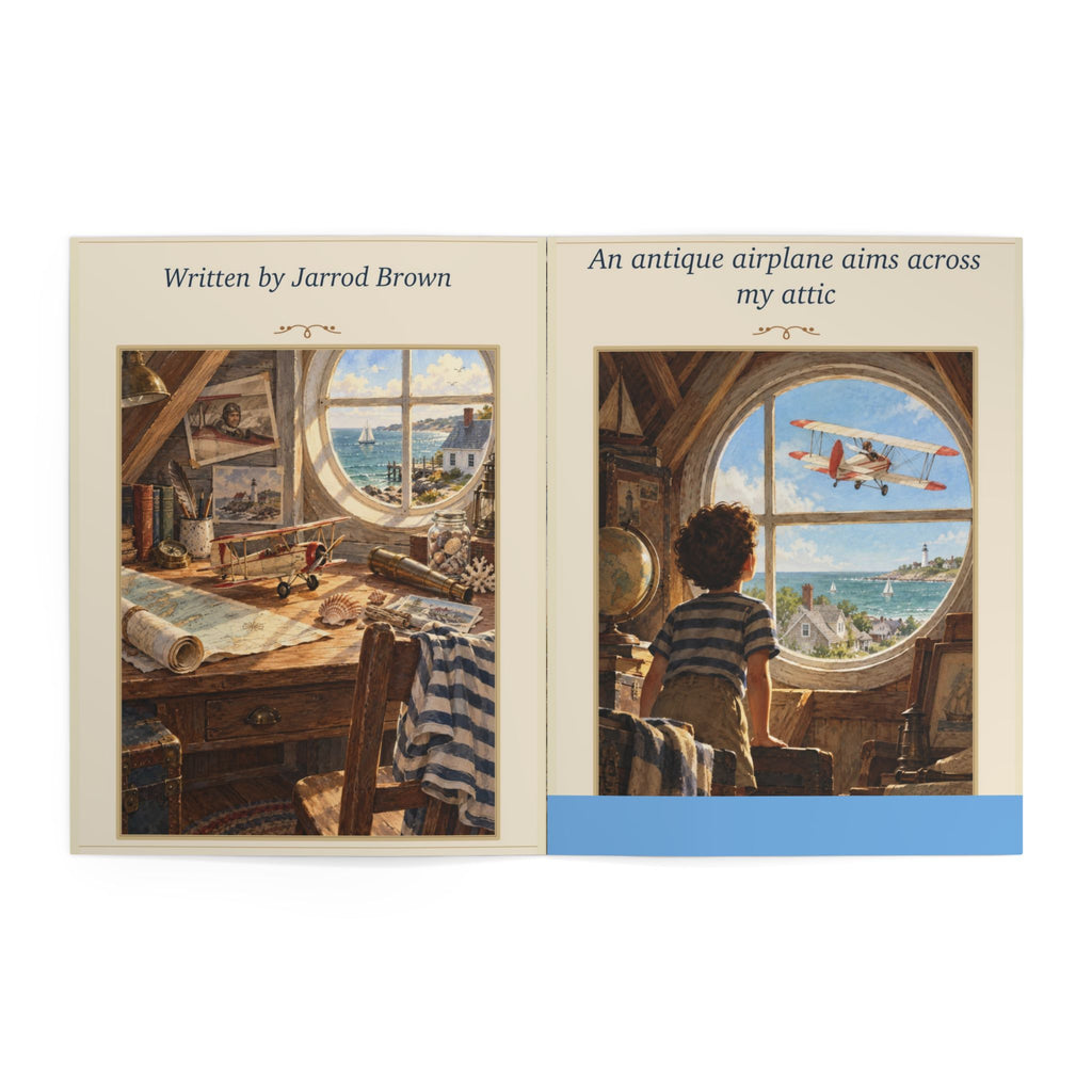 An Antique Airplane | Illustrated Children’s Poetry Book | Vintage Biplane and Beach Adventure