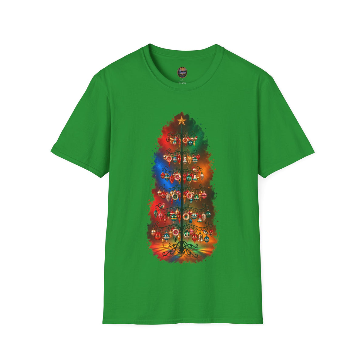 Colorful Holiday Tree T-Shirt | Christmas Lights Ornament Design