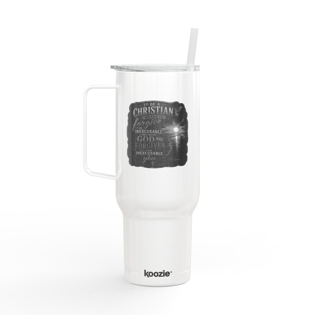 God Has Forgiven You Insulated Tumbler with Lid, 40oz (Engraving)
