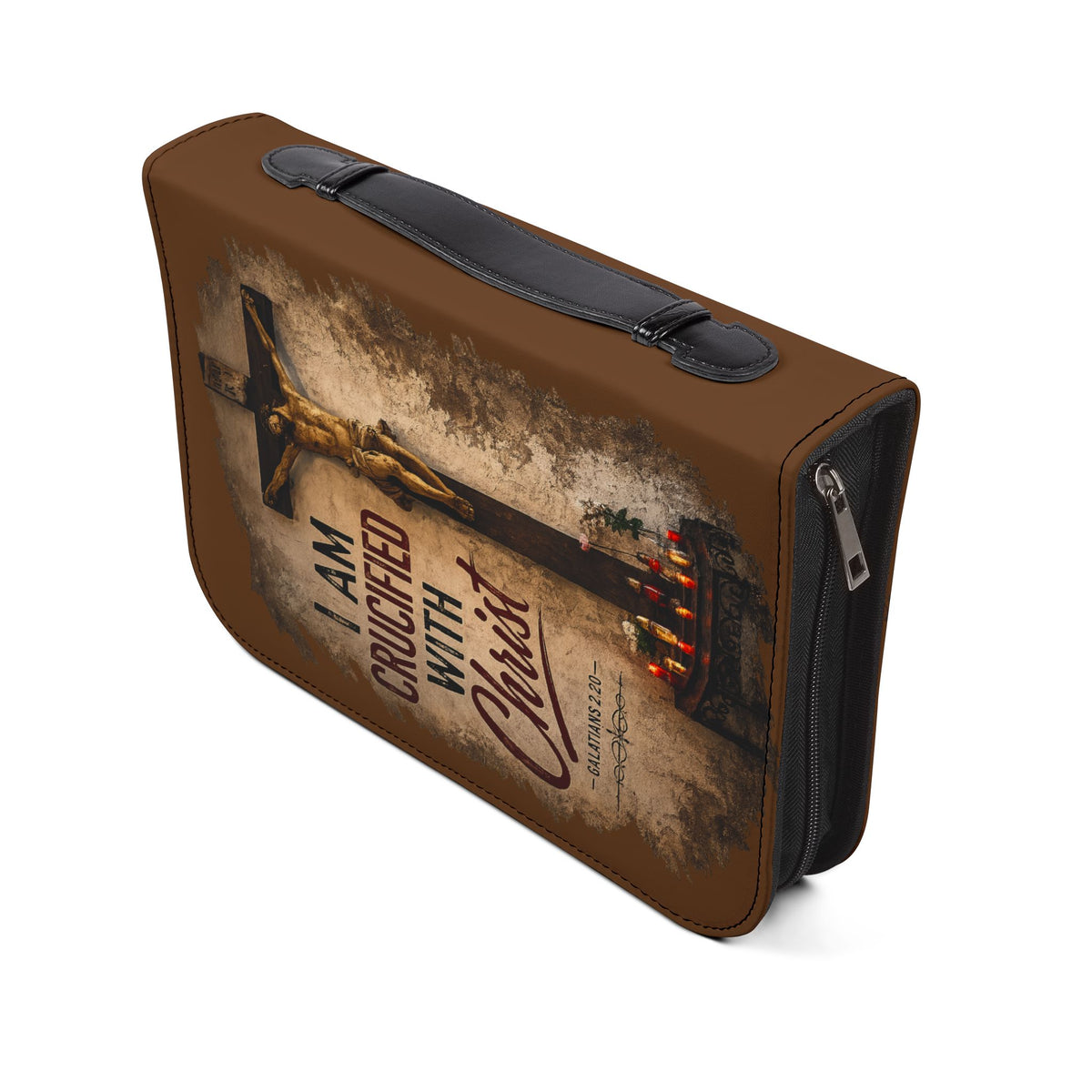 Crucified with Christ Crucifix Bible Cover in 4 sizes