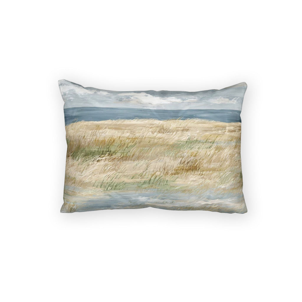 Coastal Meadow Pillow Sham — Soft Beach Landscape Decorative Pillowcase