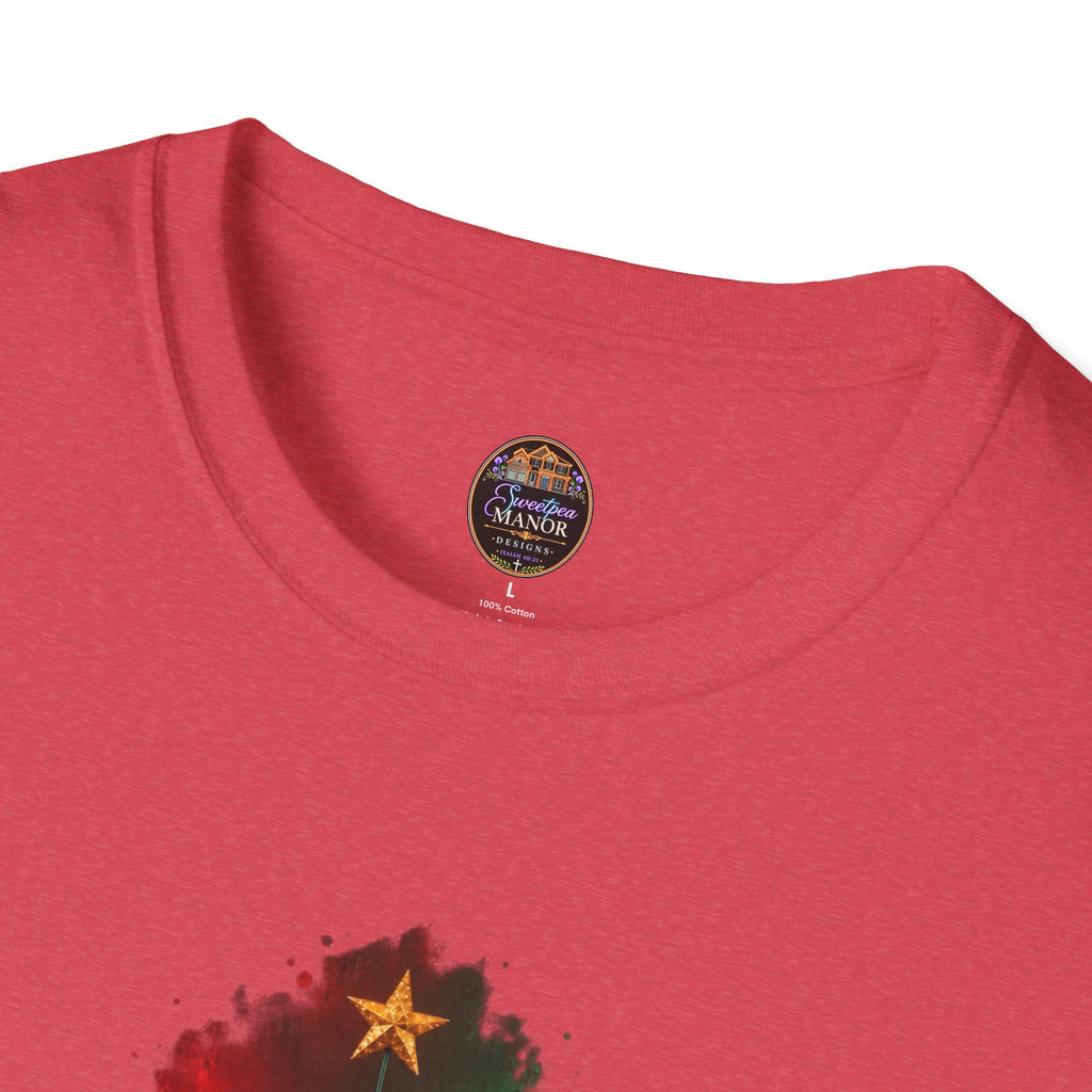 Colorful Holiday Tree T-Shirt | Christmas Lights Ornament Design