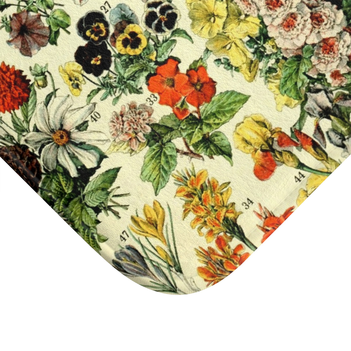 Vintage Wildflower Sampler Bath Mat